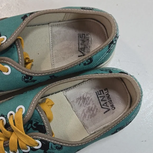 Vans Vault OG Sk8 Monkey Lo-Top Dune Tan & Blue Sneakers Mens 6½ Women's 8 - Picture 10 of 12